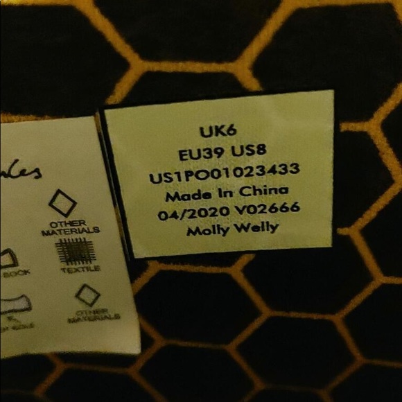 NWT Joules bees Rain Boot SZ7, 9 - Picture 8 of 10